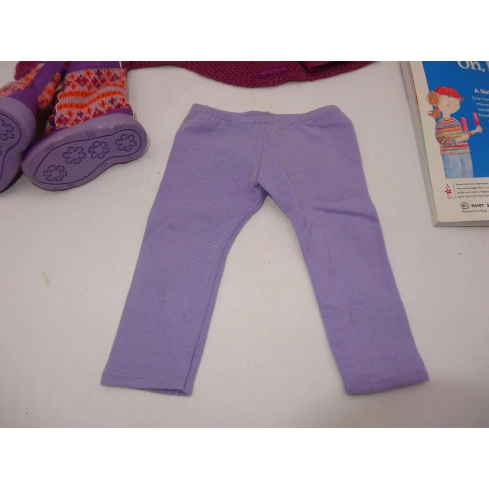 American Girl Doll Warm Winter Outfit Boots Shirt Pants and Book Set